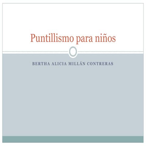 Puntillismo para niños