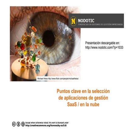 Puntos clave seleccion aplicaciones SaaS  -  Luis Carrasco