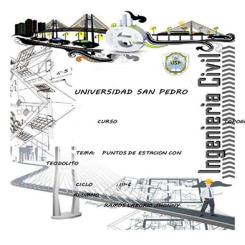PUNTOS DE ESTACIÓN CON TEODOLITO ELECTRONICO