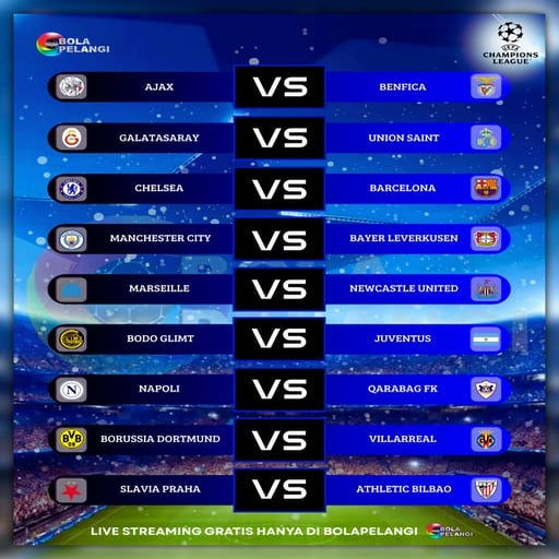 JADWAL BOLA LIGA CHAMPIONS DI BOLAPELANGI