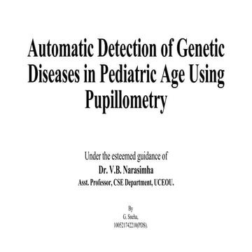 scientific methods of genetical dieseases using pupillometry
