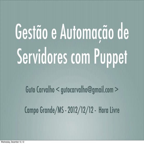 Palestra Puppet Hora Livre