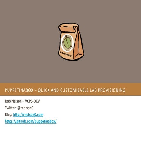 vBrownBag DevOps Series: Puppetinabox