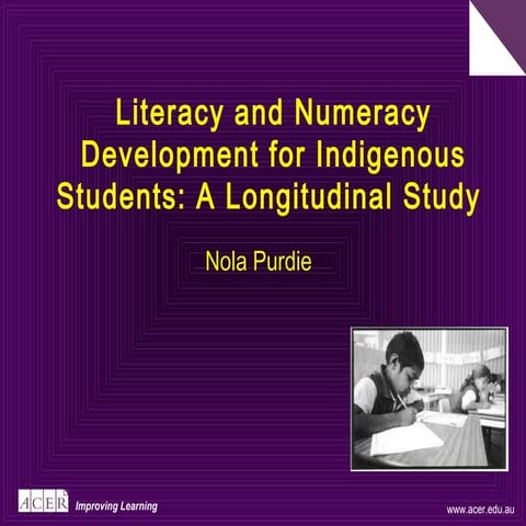 Literacy and numeracy development for Indigenous students