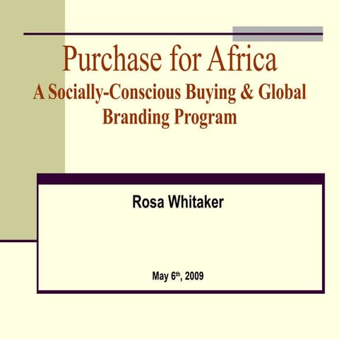 Purchase For Africa