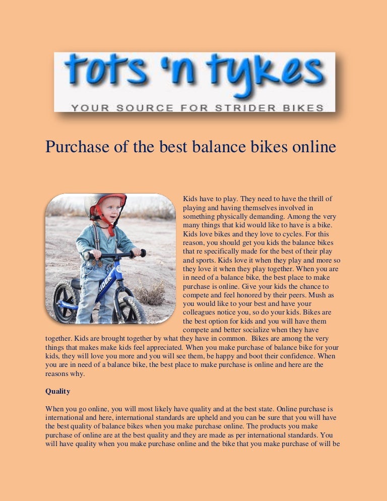 online bicycle purchase