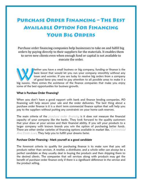 Best option to finance purchase of cattle