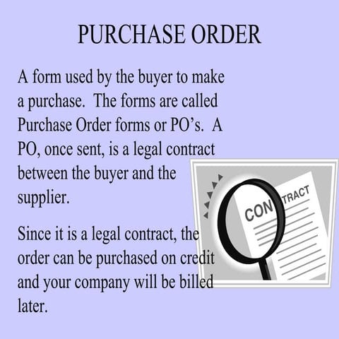Purchase order & invoices