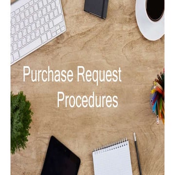 Purchase request procedures