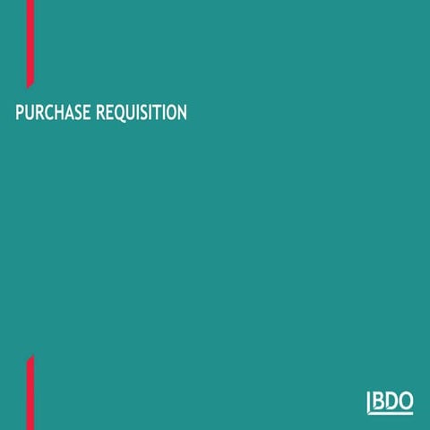Purchase requisition