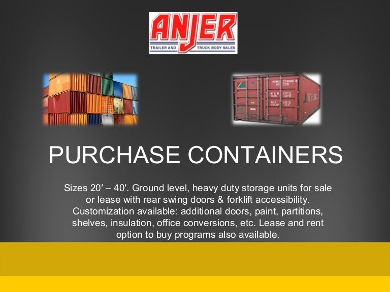 Purchase storage containers