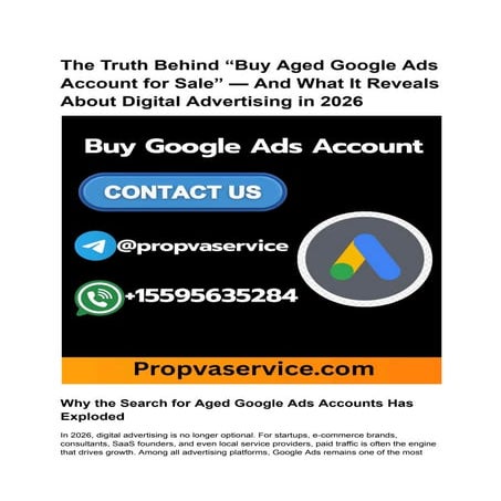 Purchase US Uk CA Aged Google Ads Account.pdf