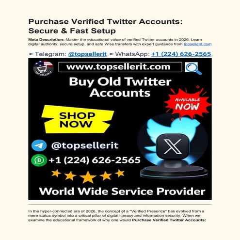Purchase Verified Twitter Accounts_ Secure & Fast Setup.docx