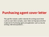 procurement agent cover letter purchasing agent cover letter
