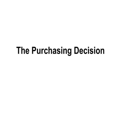 Purchasing Decision