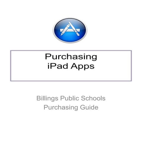 BPS - Purchasing iPad apps   Guidelines