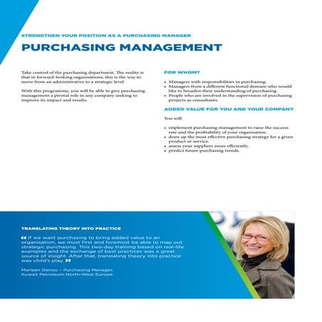 Brochure Purchasing management
