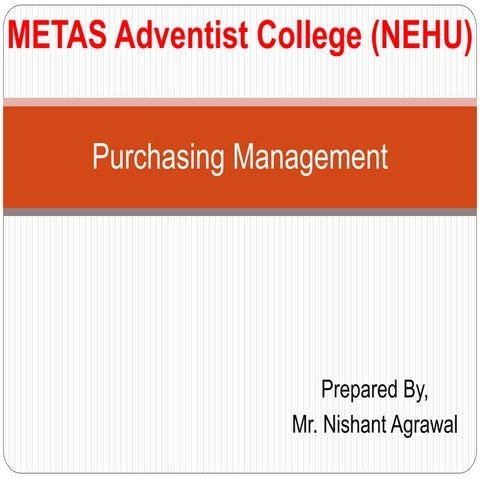 Purchasing management