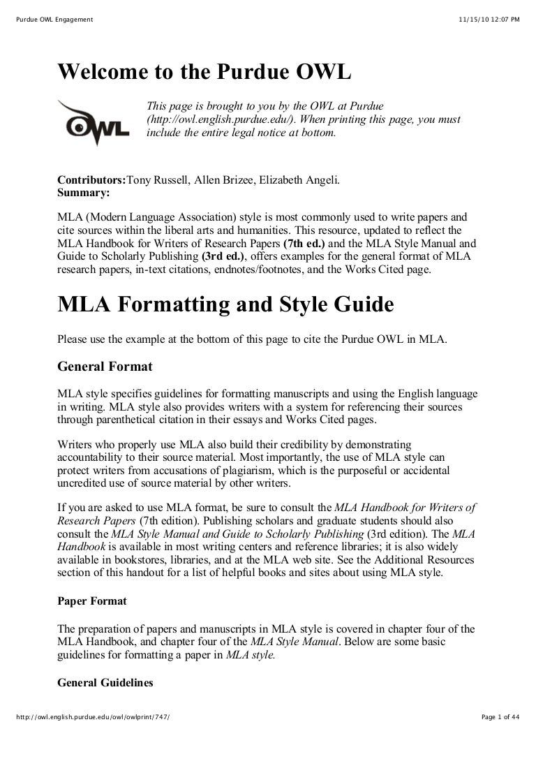 MLA Style Guide