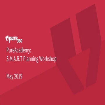 PureAcademy: Smart Planning Workshop May 2019