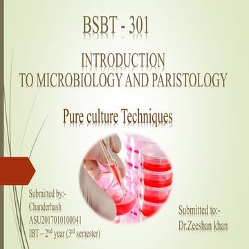 Pure culture techniques