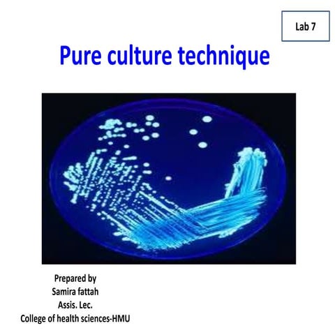 Pure culture technique