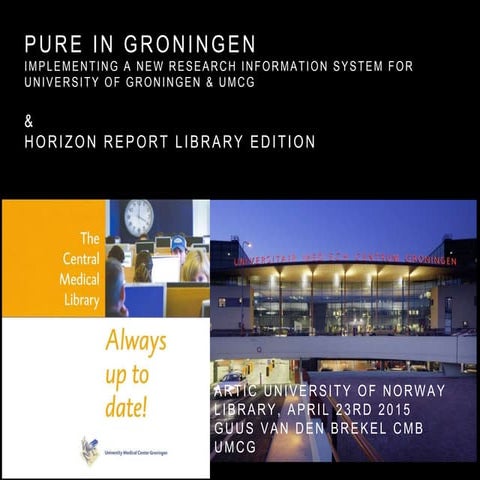 Pure in Groningen & Horizon Report 2015 Library Edition