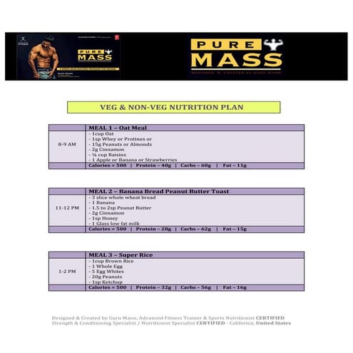 Pure mass nutrition_plan_by_guru_mann_