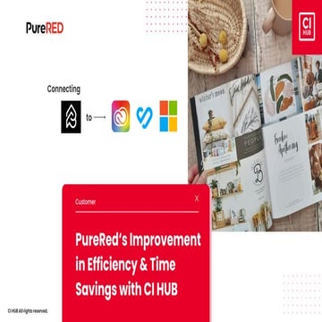 PureRed‘s improvement in efficiency & time savings with CI HUB | PDF