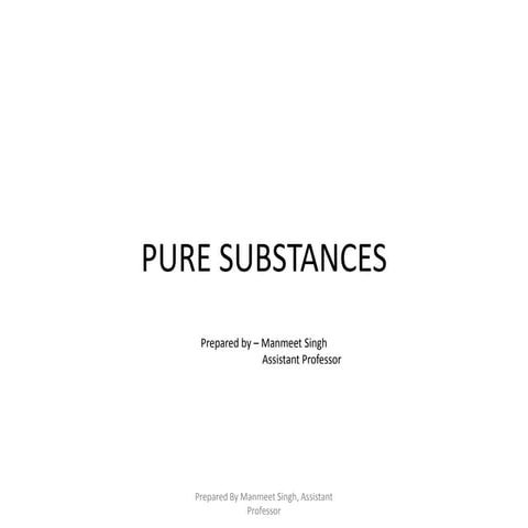 Pure substances 