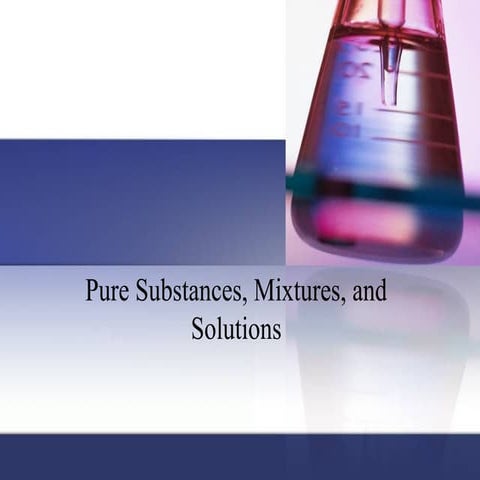 Pure SubstancesMixtures and Solutions.ppt