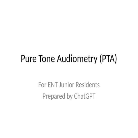 Pure Tone Audiometry | PDF
