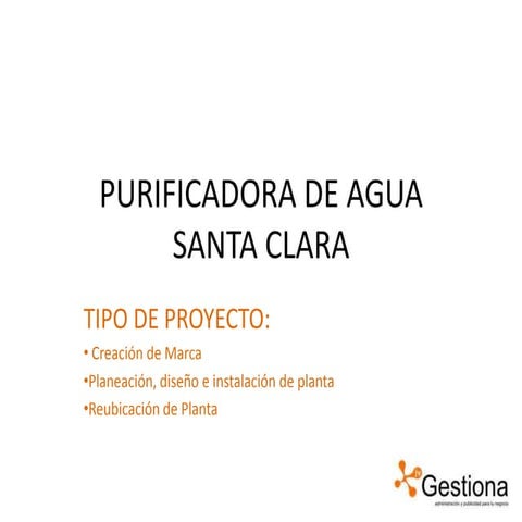 Purificadora De Agua Santa Clara