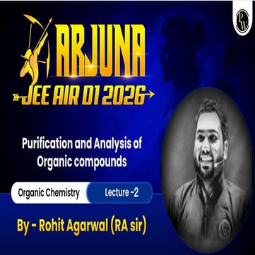 Purification And Analysis Of Organic Compounds 02 Class Notes Arjuna ...