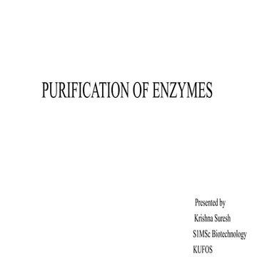 isolation and purification of enzymes presentation