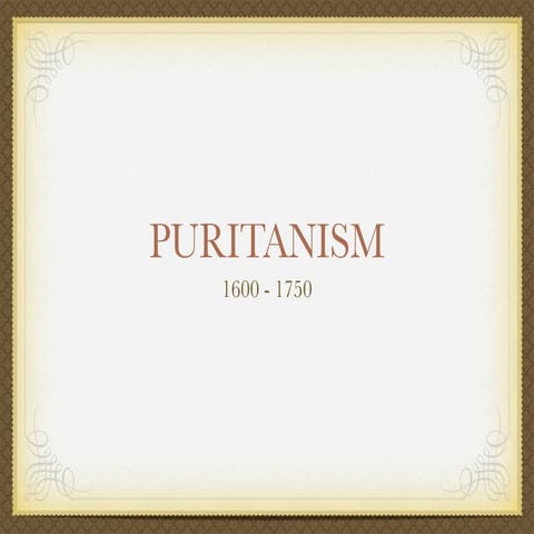 Puritanism
