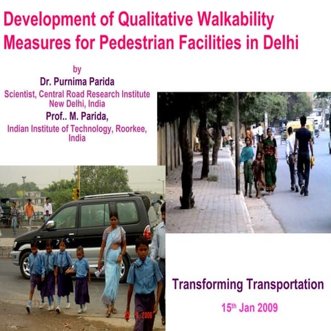 Modeling Qualitative Level of Service for Sidewalks in Delhi