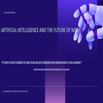 ARTIFICIAL INTELLIGENCE  AND THE FUTURE OF JOBS.