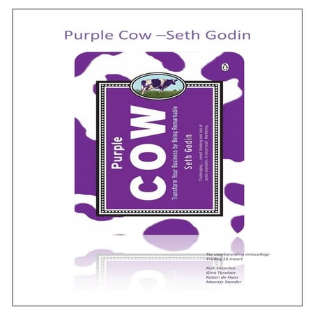 Boekbespreking: Purple cow
