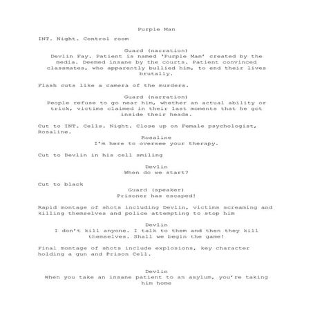 Purple man script