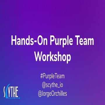 Purple Team Exercise Workshop December 2020