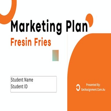 Marketing Plan Presentation on Fresin Fries