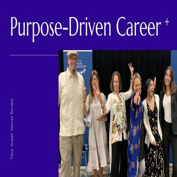 Build YOUR Own Purpose-Driven Career