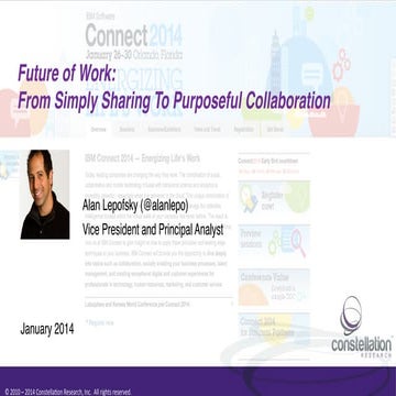 Purposeful Collaboration - Presented at IBM Connect 2014