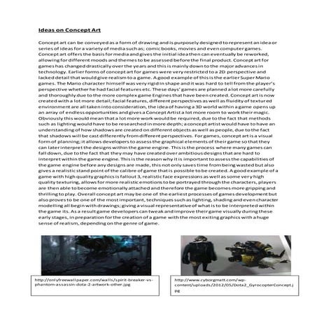 Purpose of concept art   task 1