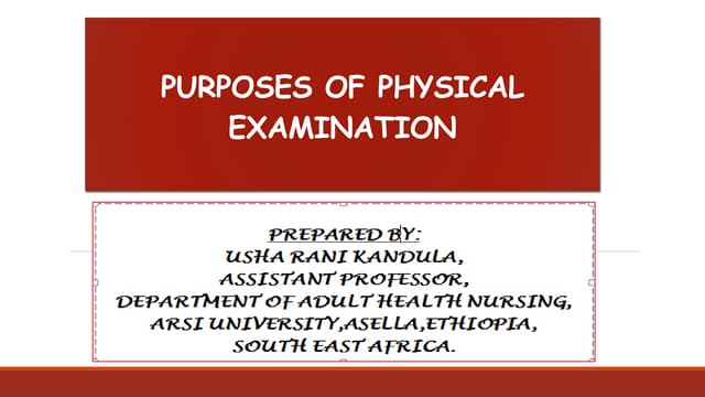 Purpose Of Physical Examination PPT purpose-of-physical-examination-ppt