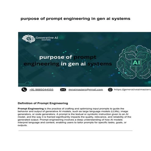 purpose of prompt engineering in gen ai systems.pdf