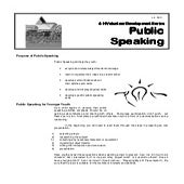 Purpose of public speaking