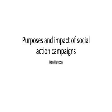 Purposes and impacts 