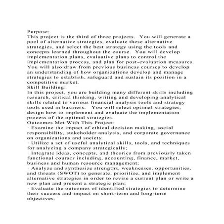 PurposeThis project is the third of three projects.  You will g.docx